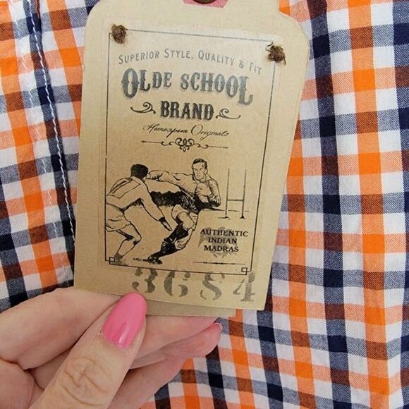 Tailor Vintage Reversible Plaid Orange Mini Skirt Size 4/6 NWT - Picture 6 of 10